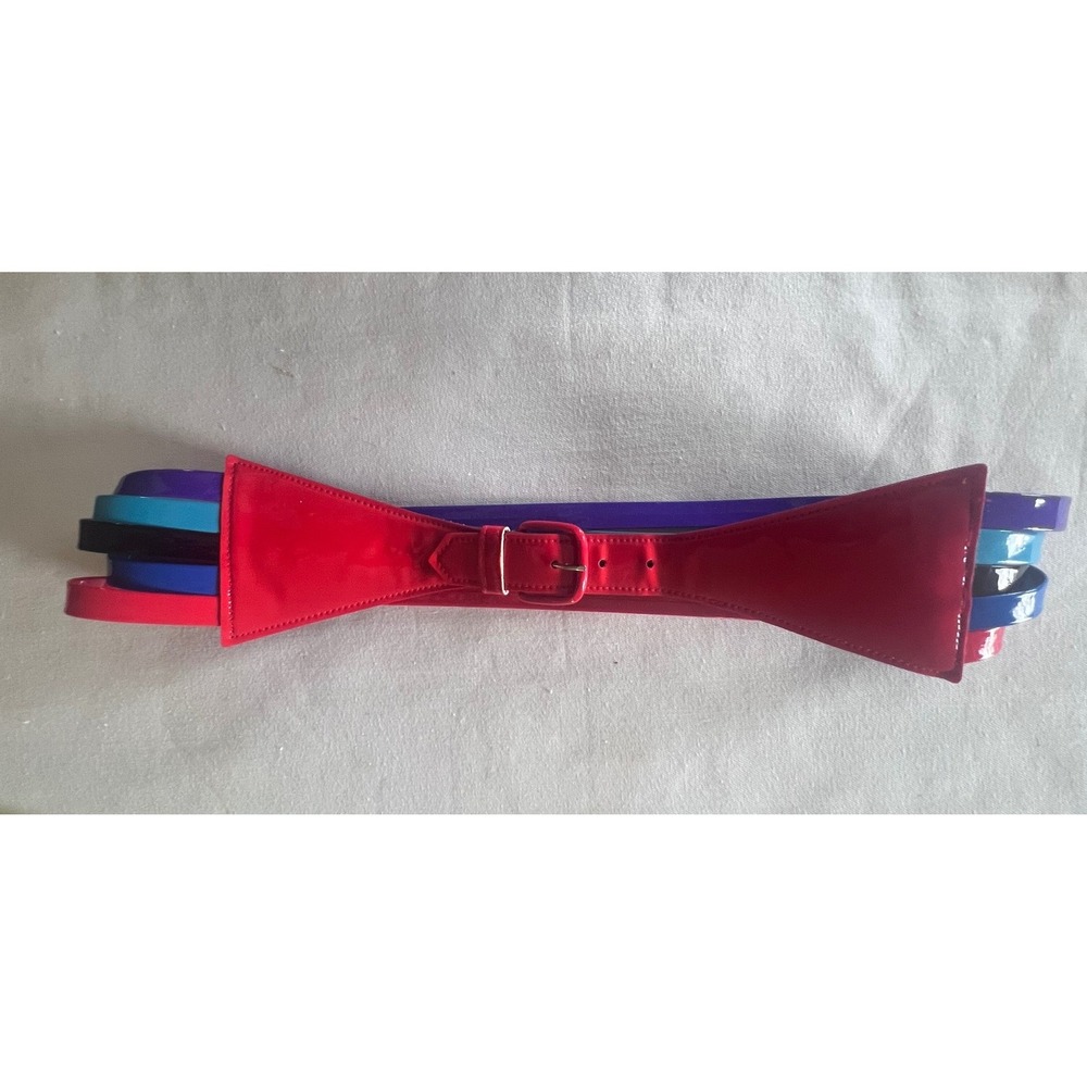 1980s Plastic Color Block Belt 32 Inches Vintage